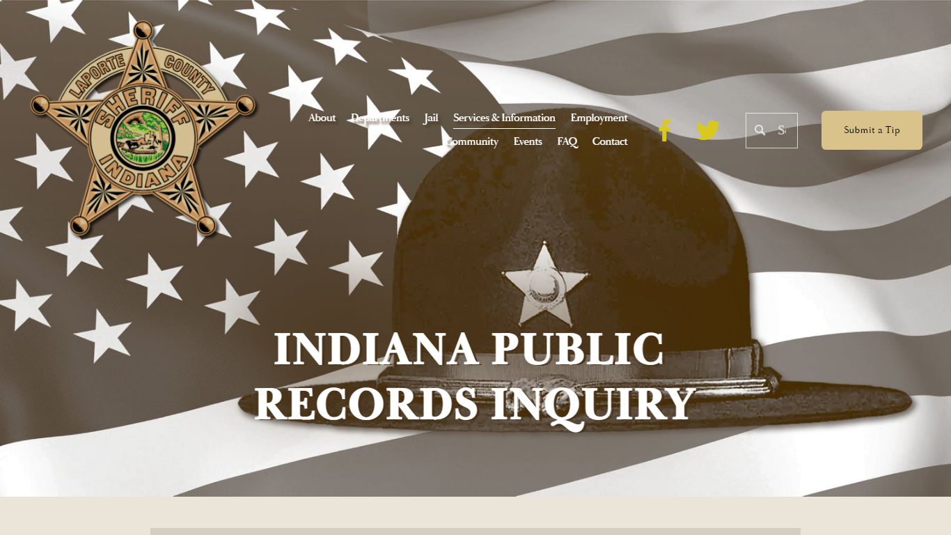 Indiana Public Records Inquiry - La Porte County Sheriff's Office